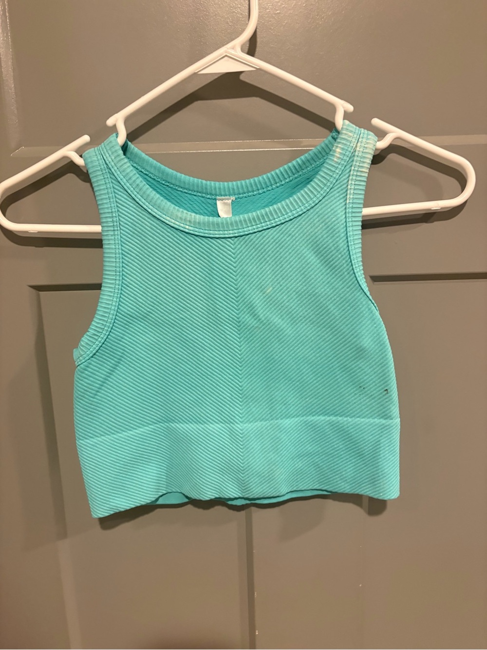 Nikibiki Aqua Ribbed Crop Tank